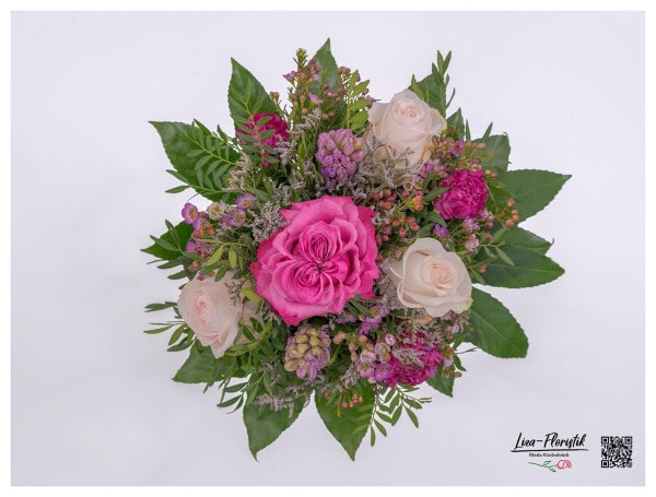 Hyazinthen, Ranunkeln, Rosen, Statize und Wachsblumen - Detail