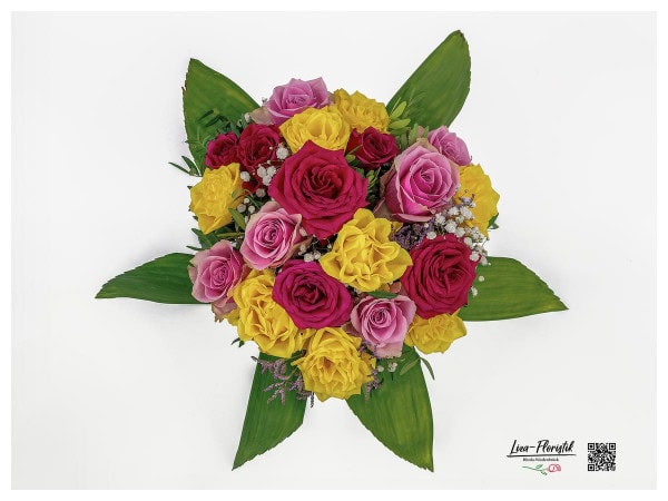 Bouquet mit bunten Rosen