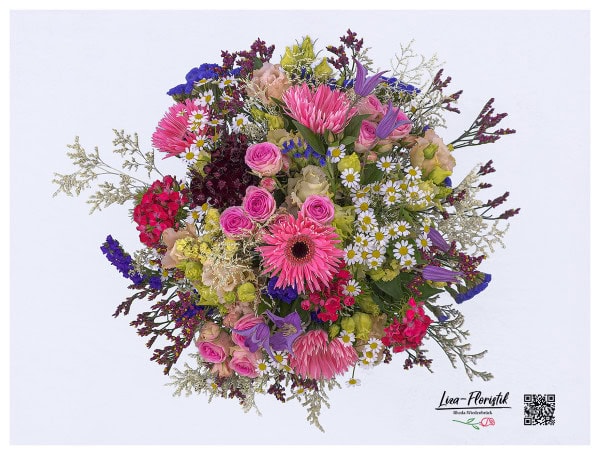 Gerbera, Kamille, Polyantharosen, Clematis, Thlaspi, Statize und Lisianthus im Detail